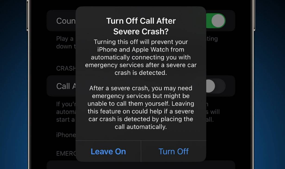 江山苹果14维修分享 iPhone 14 和 Apple Watch 上关闭崩溃检测 
